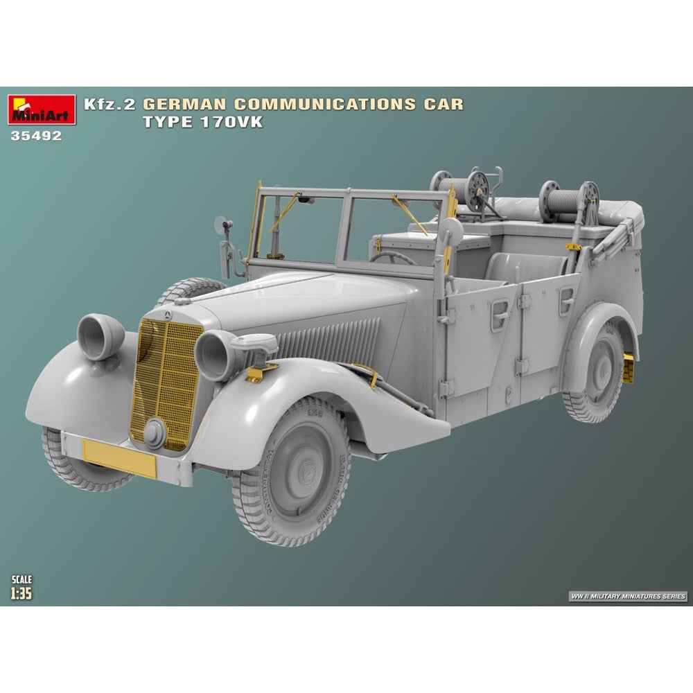 Miniart 35492 1/35 Kfz.2 German Communications Car Type 170VK - Image 3