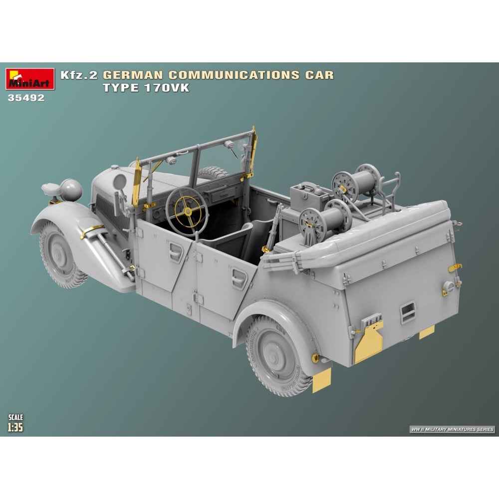 Miniart 35492 1/35 Kfz.2 German Communications Car Type 170VK - Image 4