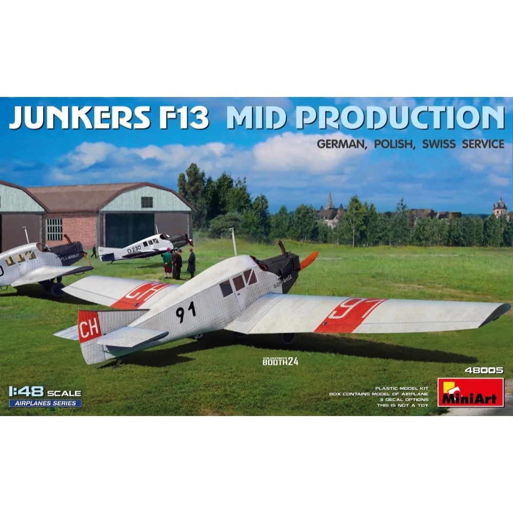 MiniArt 48005 1/48 Junkers F13. Mid Prod. German, Polish, Swiss Service