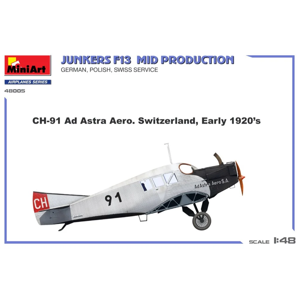 MiniArt 48005 1/48 Junkers F13. Mid Prod. German, Polish, Swiss Service - Image 7