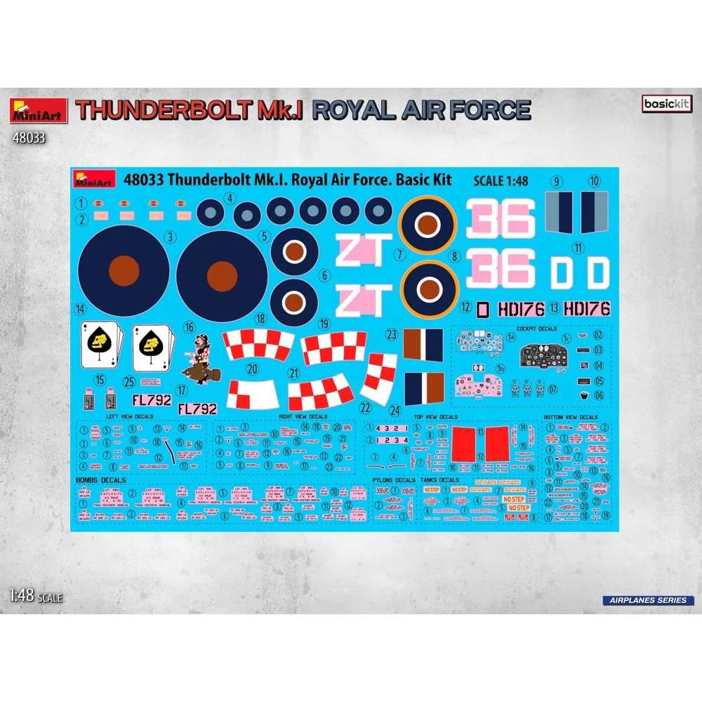 Miniart 48033 1/48 Thunderbolt Mk.I. Royal Air Force - Image 2