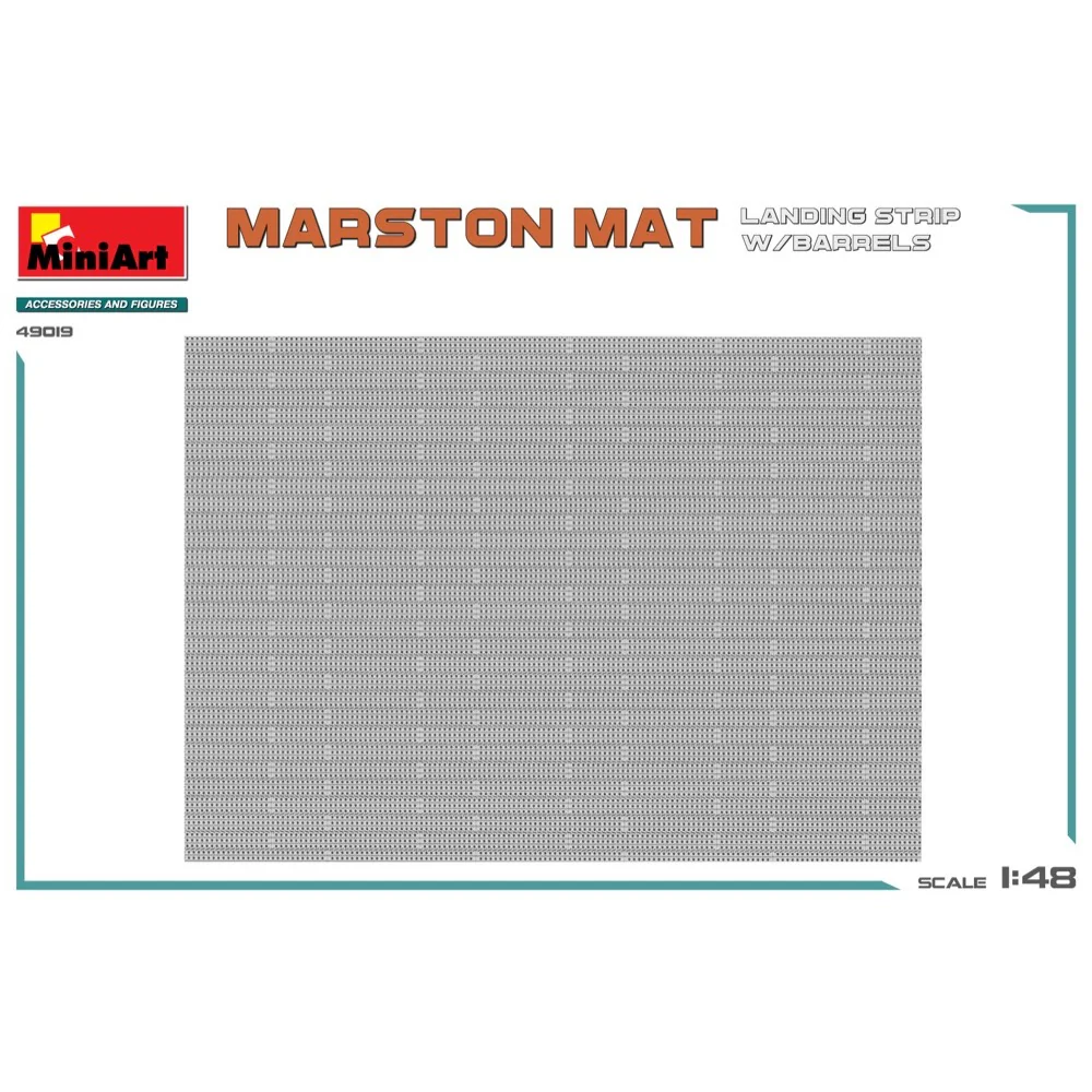 MiniArt 49019 1/48 Marston Mat Landing Strip w/Barrels - Image 4