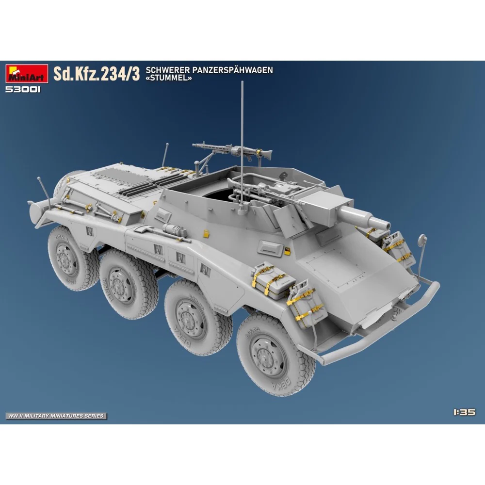 MiniArt 53001 1/35 Sd.Kfz.234/3 Schwerer Panzerspahwagen Stummel - Image 14