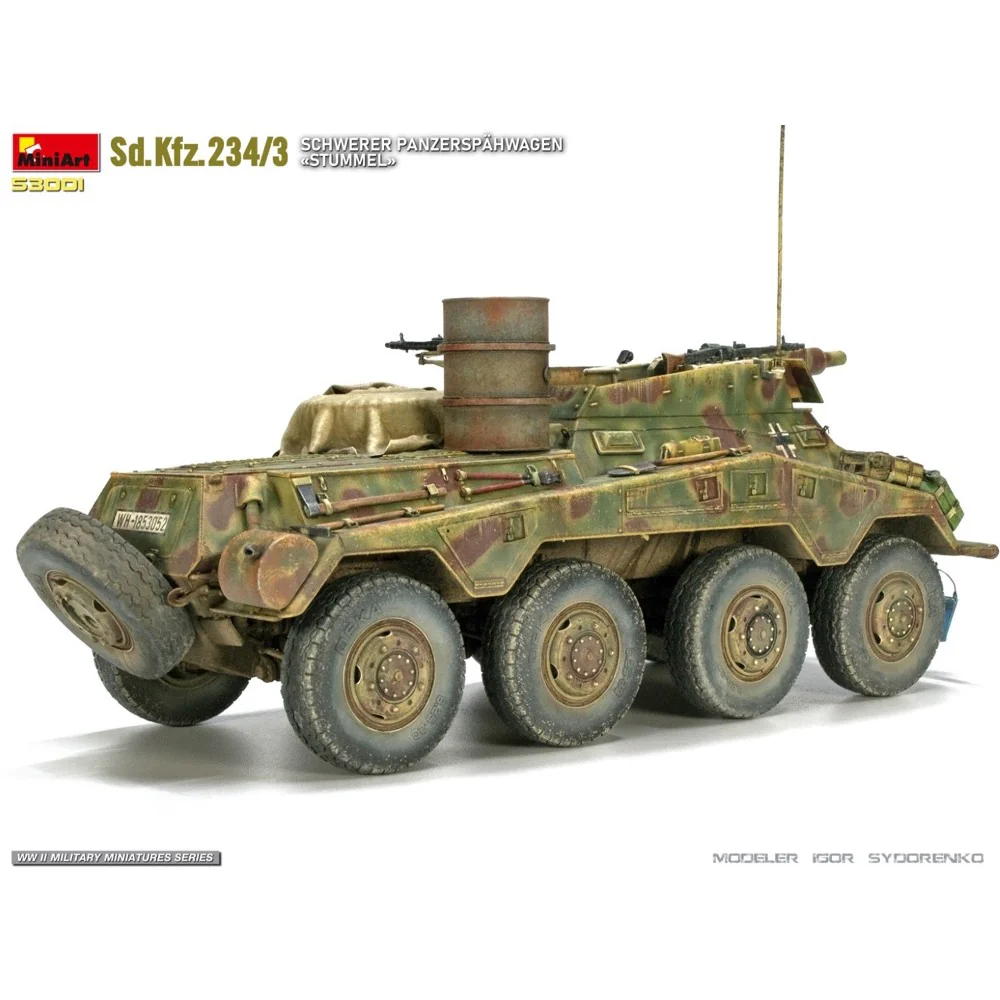 MiniArt 53001 1/35 Sd.Kfz.234/3 Schwerer Panzerspahwagen Stummel - Image 6
