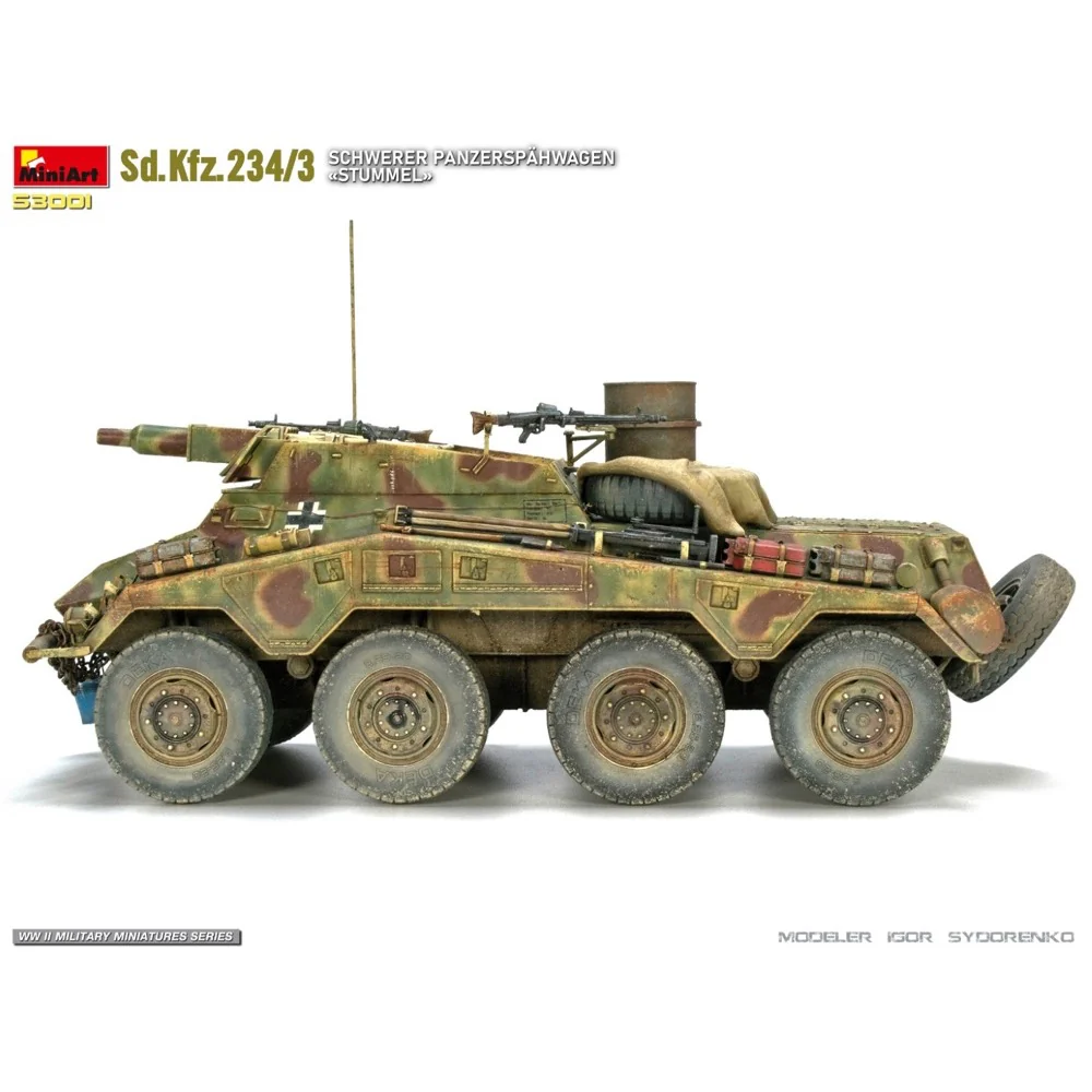 MiniArt 53001 1/35 Sd.Kfz.234/3 Schwerer Panzerspahwagen Stummel - Image 8