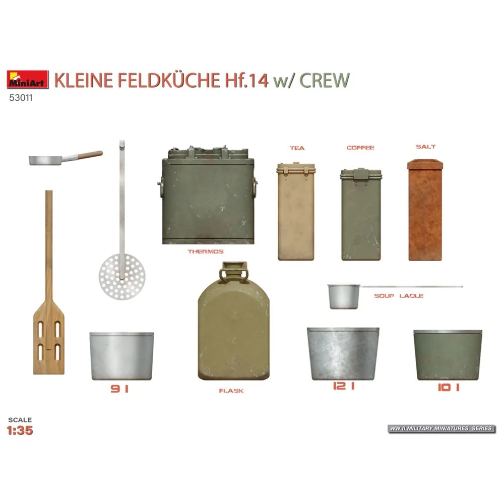 Miniart 53011 1/35 Kleine Feldküche Hf.14 with Crew - Image 4