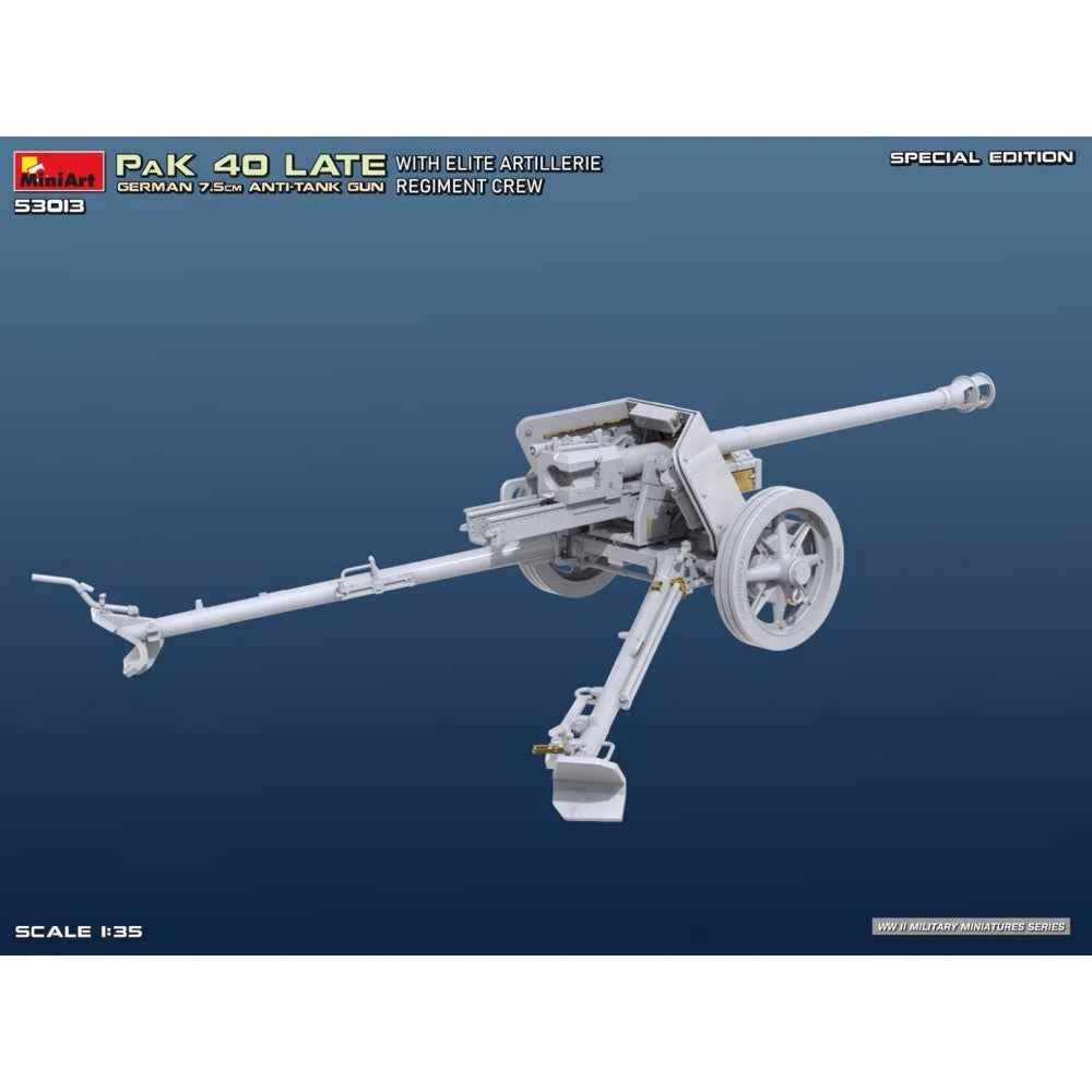 Miniart 53013 German 7.5cm PaK 40 Late with Elite Artillerie Regiment Crew - Image 3