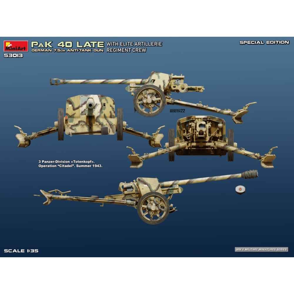 Miniart 53013 German 7.5cm PaK 40 Late with Elite Artillerie Regiment Crew - Image 6