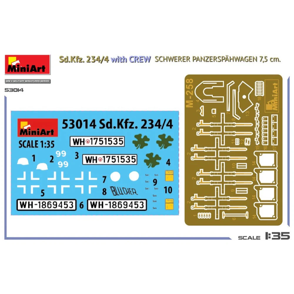 MiniArt 53014 1/35 Sd.Kfz. 234/4 w/CREW Schwerer Panzerspähwagen 7,5 cm. - Image 6
