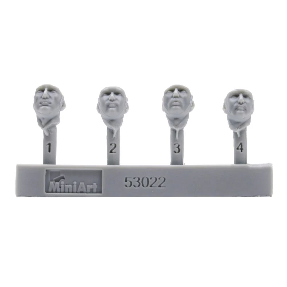 MiniArt 53022 1/35 German Tank Riders Set 1 Resin Heads - Image 2