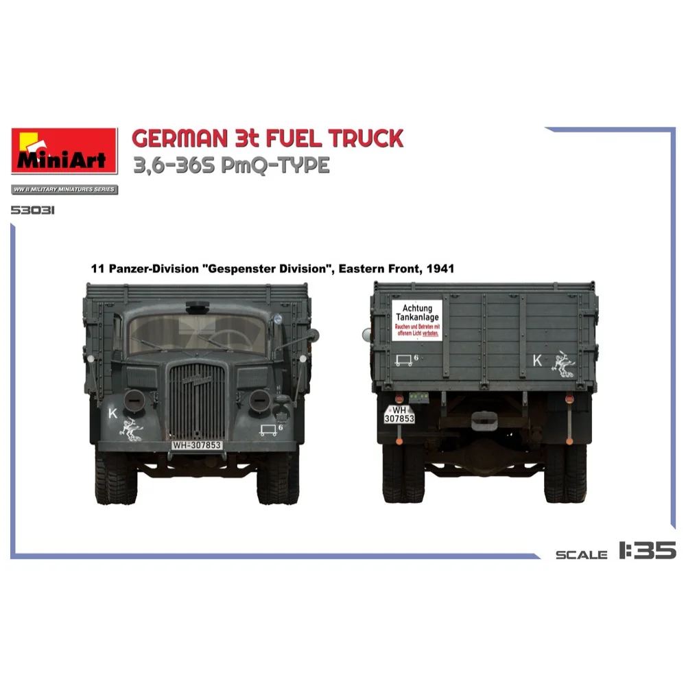 Miniart 53031 1/35 German 3t Fuel Truck 3.6-36S PmQ-Type - Image 6
