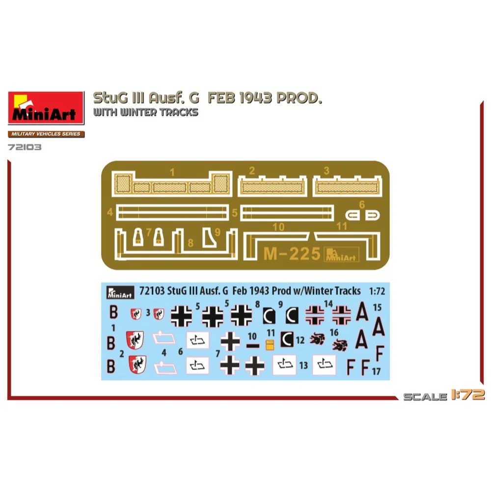 MiniArt 72103 1/72 StuG III Ausf. G February 1943 Production With Winter Tracks - Image 2