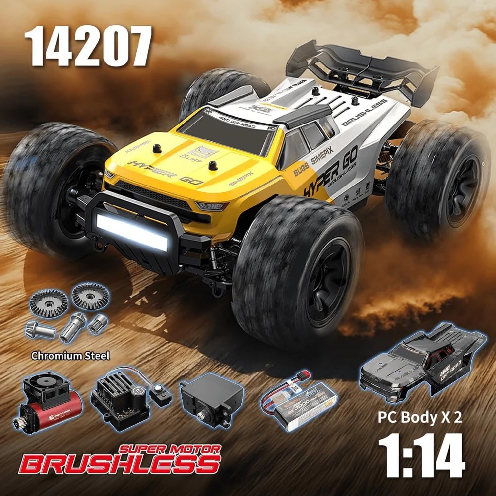 MJX 14207 1/14 Hyper Go 4WD Off-Road Brushless RC Truggy - Image 2
