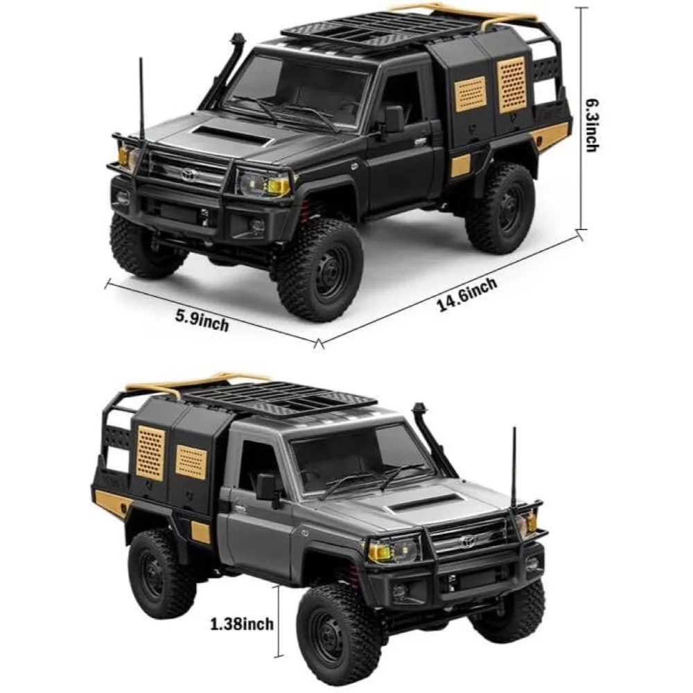 MN Model 1/12 Toyota LC79 4WD RC Crawler RTR (Grey) - Image 7