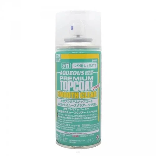 Mr Hobby (Gunze) B604 Mr Premium Topcoat Super Smooth Clear Flat UV Cut Spray 170ml