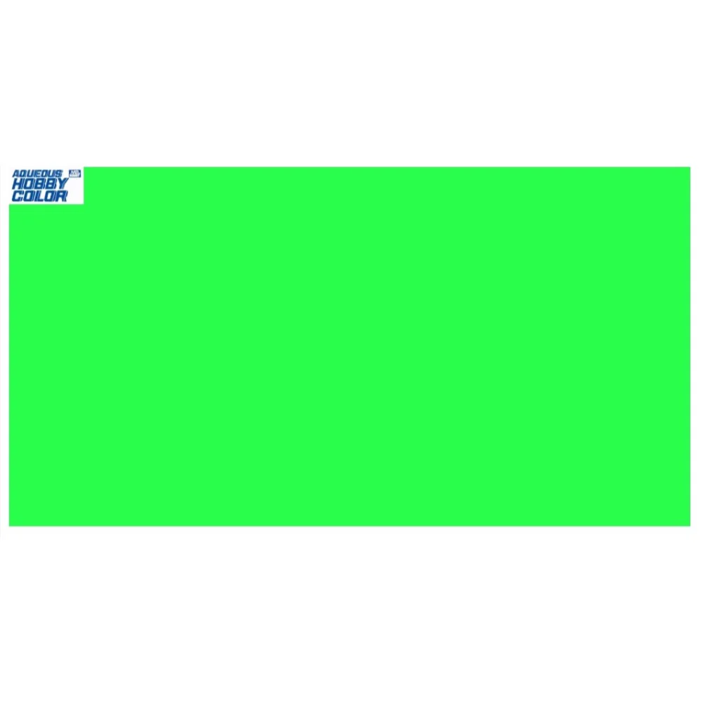 Mr Hobby (Gunze) H100 Aqueous Fluorescent Green Acrylic Paint 10ml - Image 2