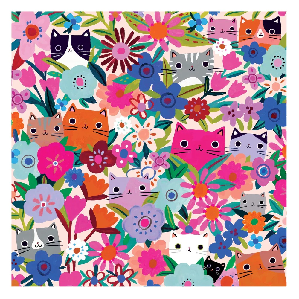 Mudpuppy Blooming Cats 500pc Jigsaw Puzzle - Image 2
