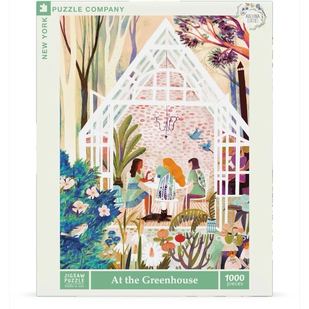 New York Puzzle Company Puzzle At The Greenhouse 1000pc Jigsaw Puzzle - Image 2