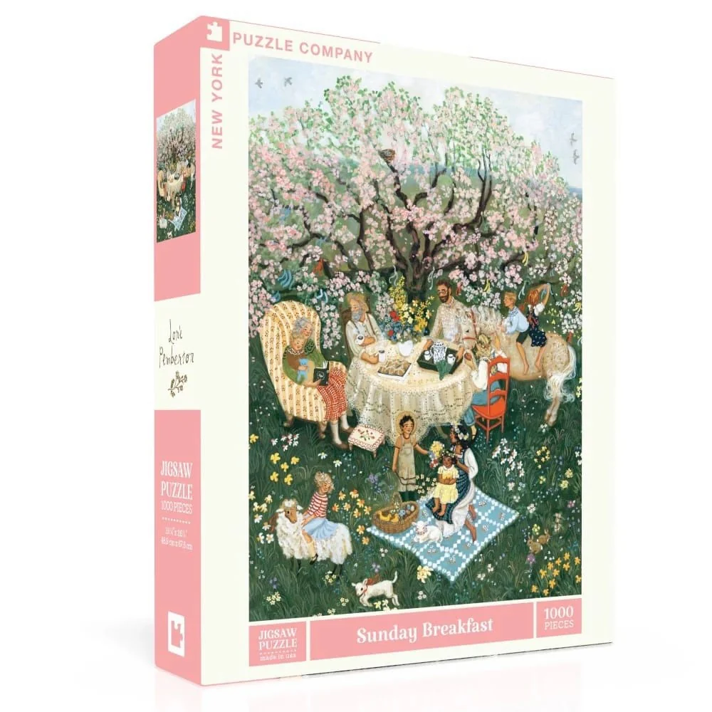 New York Puzzle Company Puzzle Sunday Breakfast 1000pc Jigsaw Puzzle
