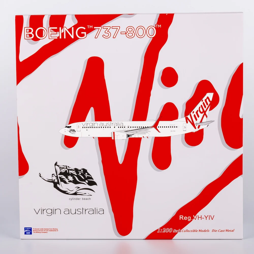 NG Models 08016 1/200 Virgin Australia Boeing B737-800S Cylinder Beach VH-YIV - Image 9