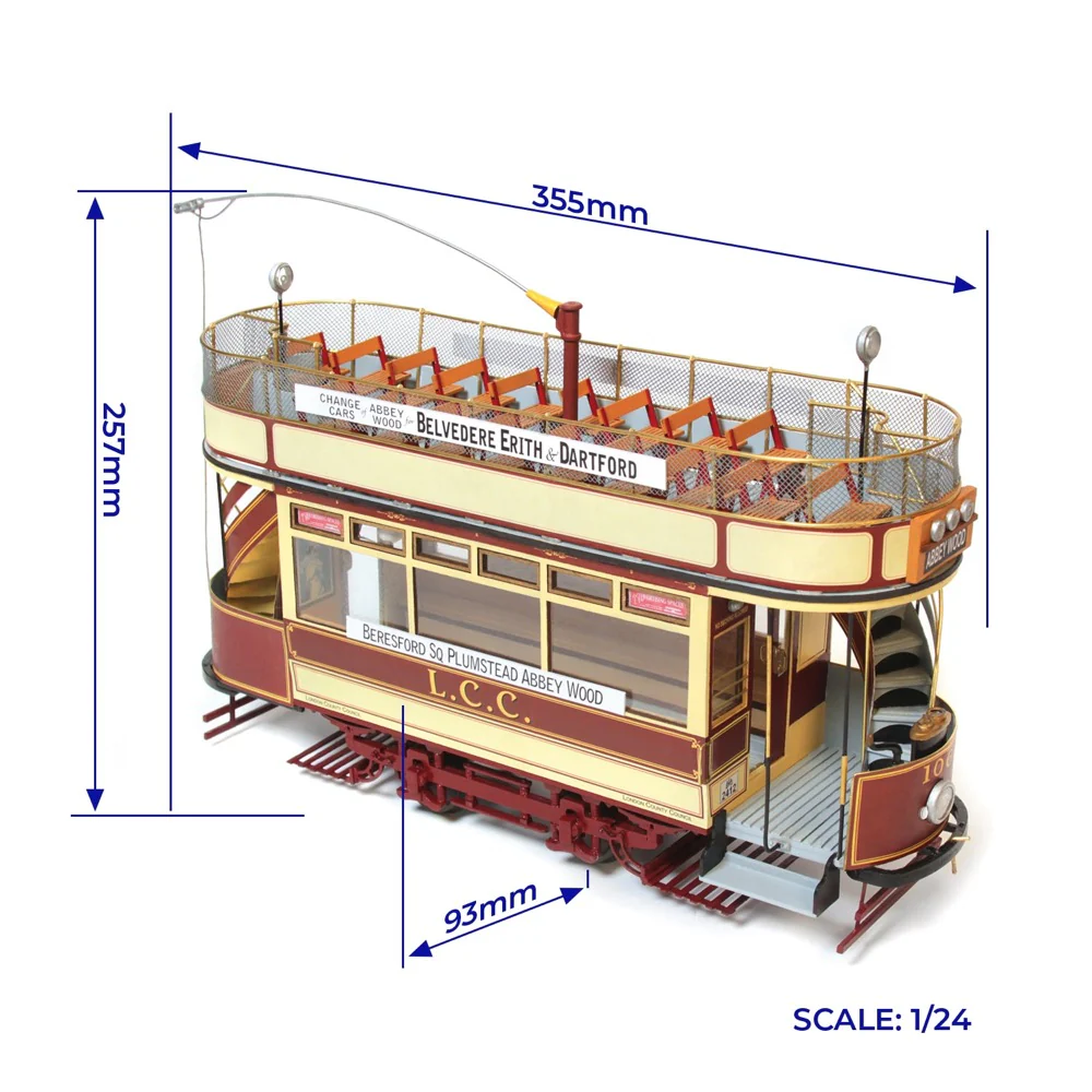 OcCre 1/24 London Tram Wooden Model Kit - Image 2