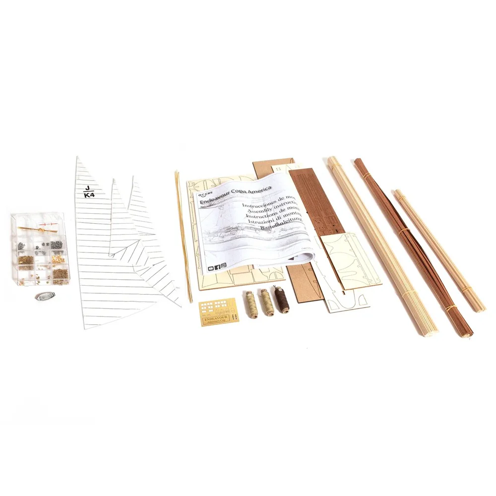 OcCre 1/75 Endeavour American Cup Wooden Model Ship Kit - Image 4