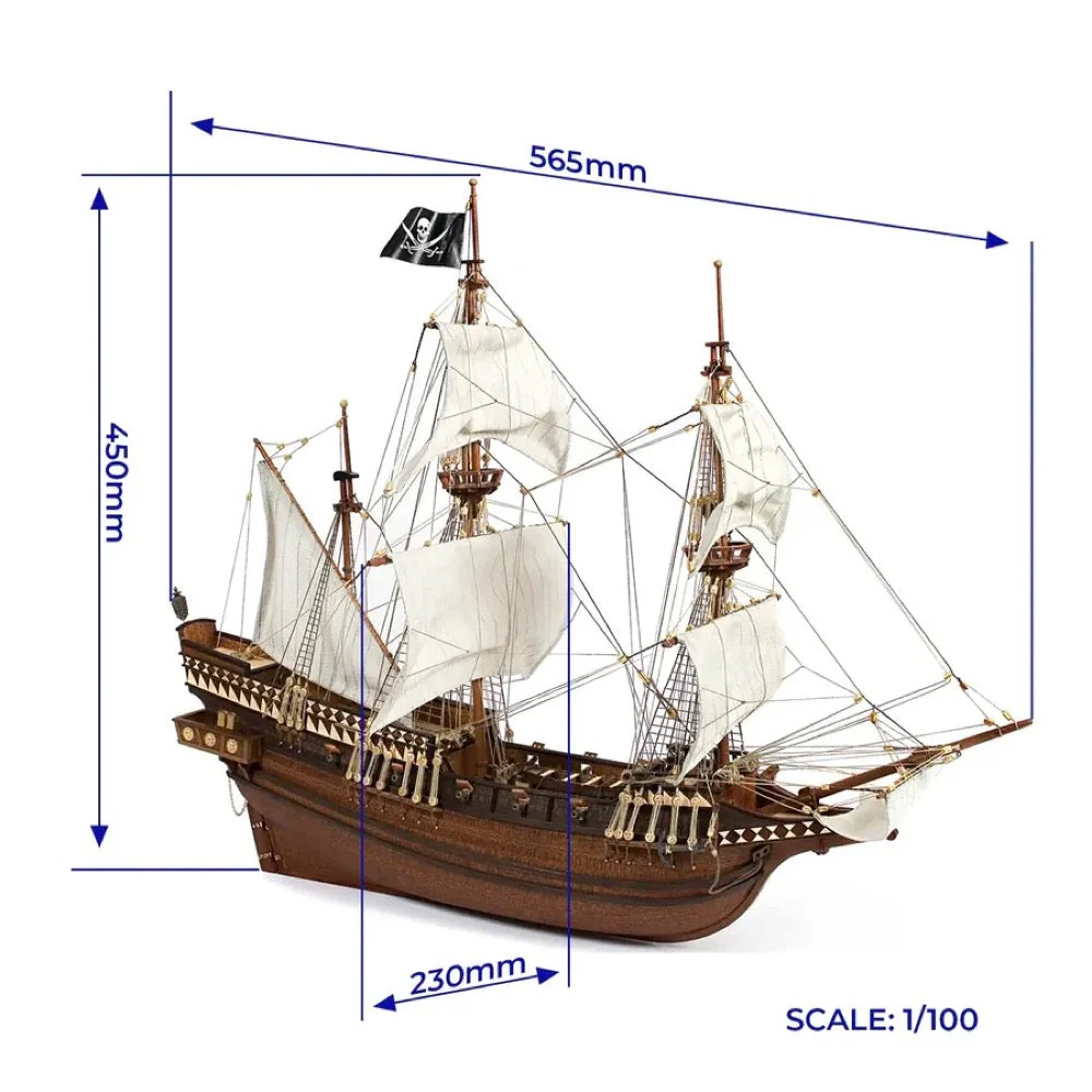 OcCre 12002 1/100 Buccaneer Wooden Model Ship Kit - Image 7