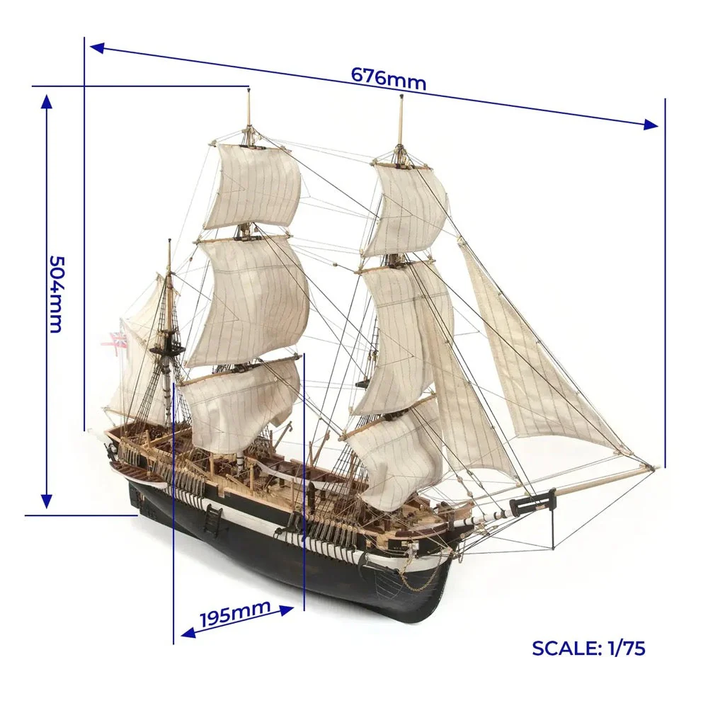 OcCre 12004 1/75 HMS Terror Wooden Model Ship Kit - Image 3