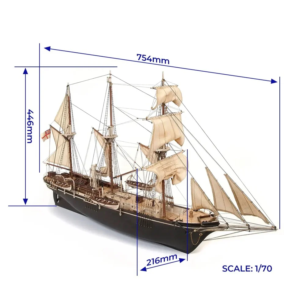 OcCre 12008 1/70 HMS Endurance Wooden Model Ship Kit - Image 3