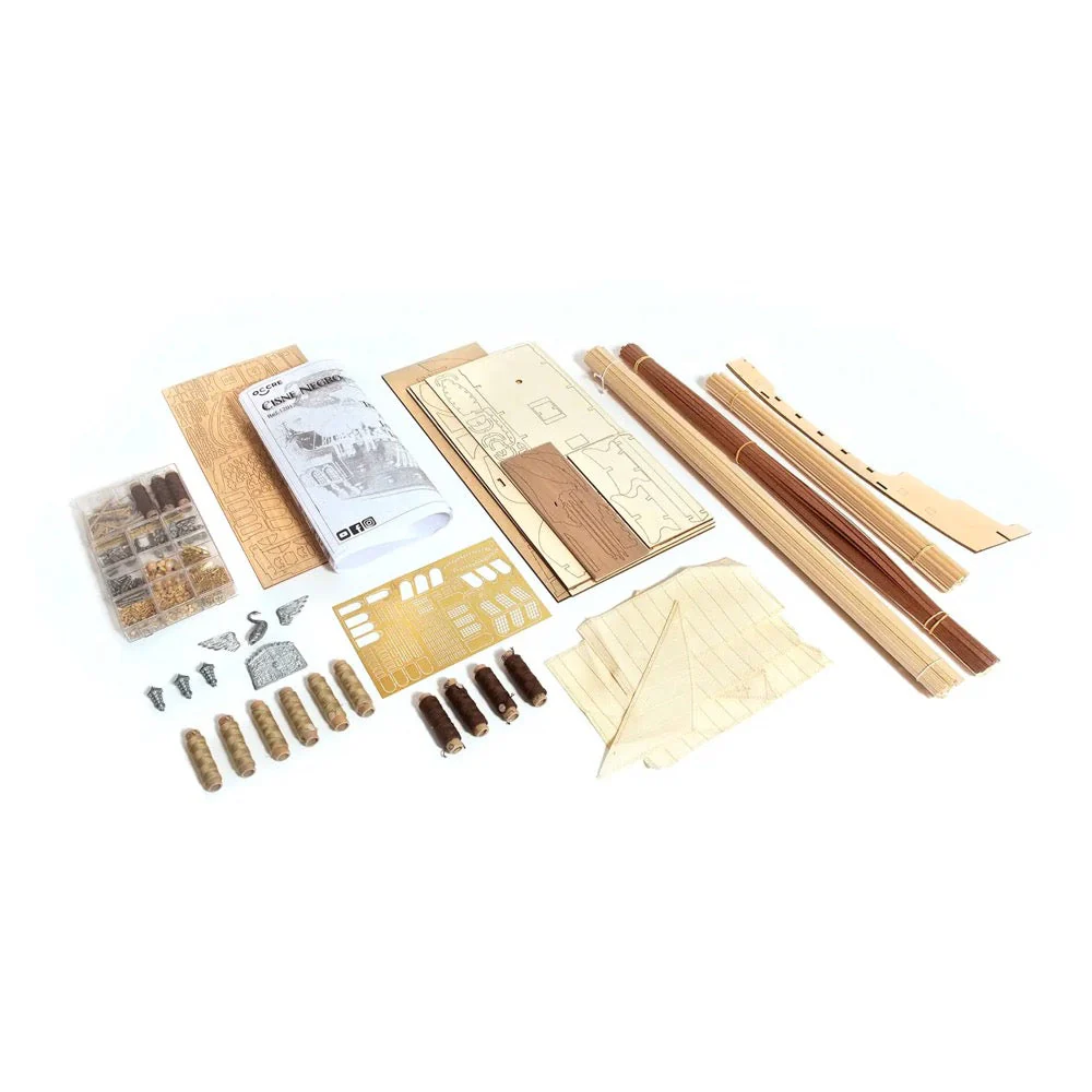 OcCre 12012 1/75 The Black Swan Wooden Model Pirate Ship Kit - Image 6