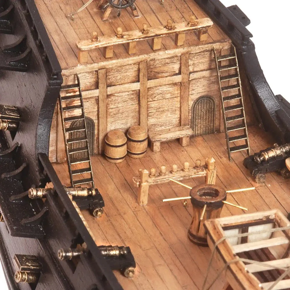 OcCre 12012 1/75 The Black Swan Wooden Model Pirate Ship Kit - Image 7