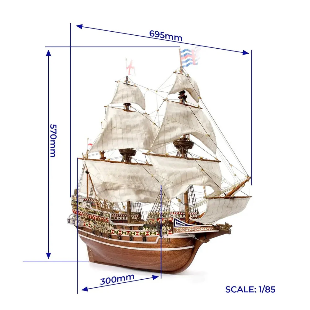 OcCre 13004 1/85 HMS Revenge Wooden Model Ship Kit - Image 3
