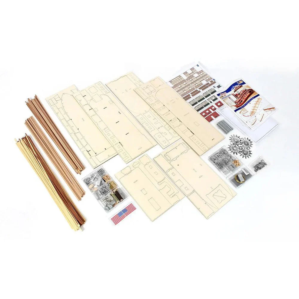 OcCre 14003 1/80 Steamboat Mississippi Wooden Model Ship Kit - Image 4