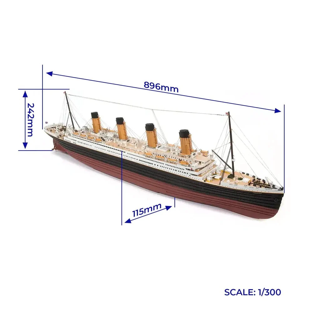 OcCre 14009 1/300 RMS Titanic Wooden Model Ship Kit - Image 4