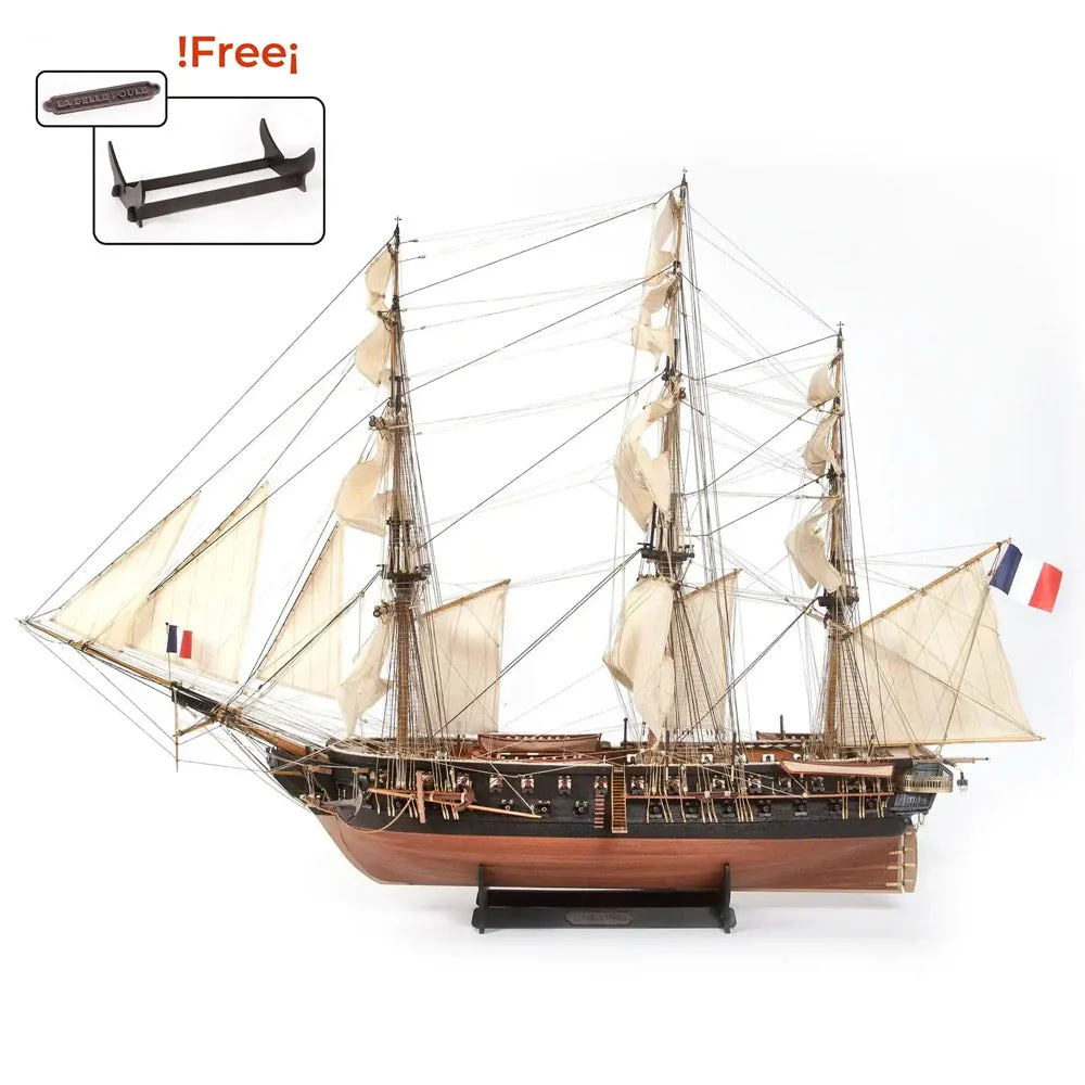 OcCre 15007 1/90 Belle Poule Wooden Model Ship Kit - Image 2