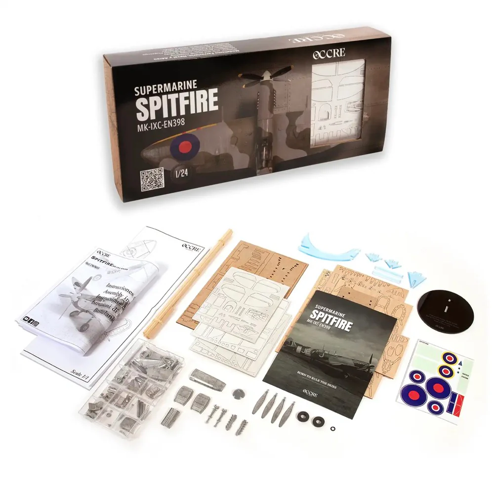 OcCre 2WW01 1/24 Spitfire MK-IXC-EN398 Wooden Model Kit - Image 8