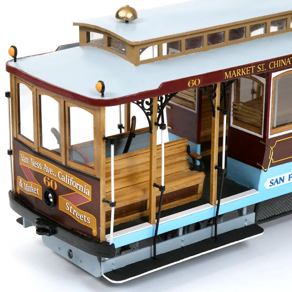 OcCre 53007 1/24 San Francisco Tram Wooden Model Kit - Image 3