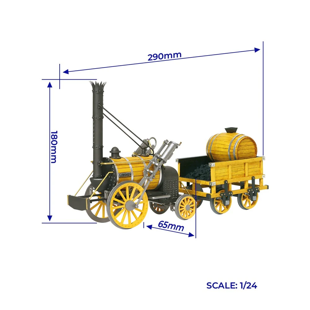 OcCre 54000 1/24 Rocket Train Wooden Model Kit - Image 2