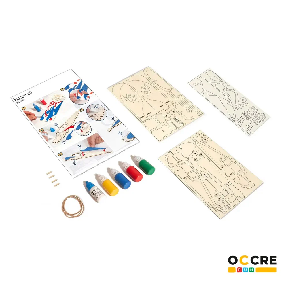 OcCre Fun Falcon Airplane Model Kit for Kids - Image 7