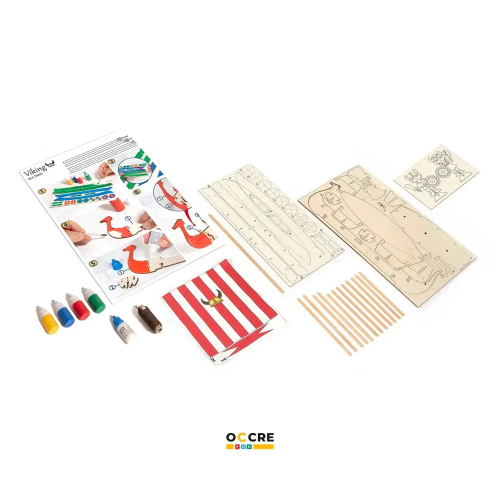 OcCre Fun Viking Ship Model Kit for Kids - Image 8
