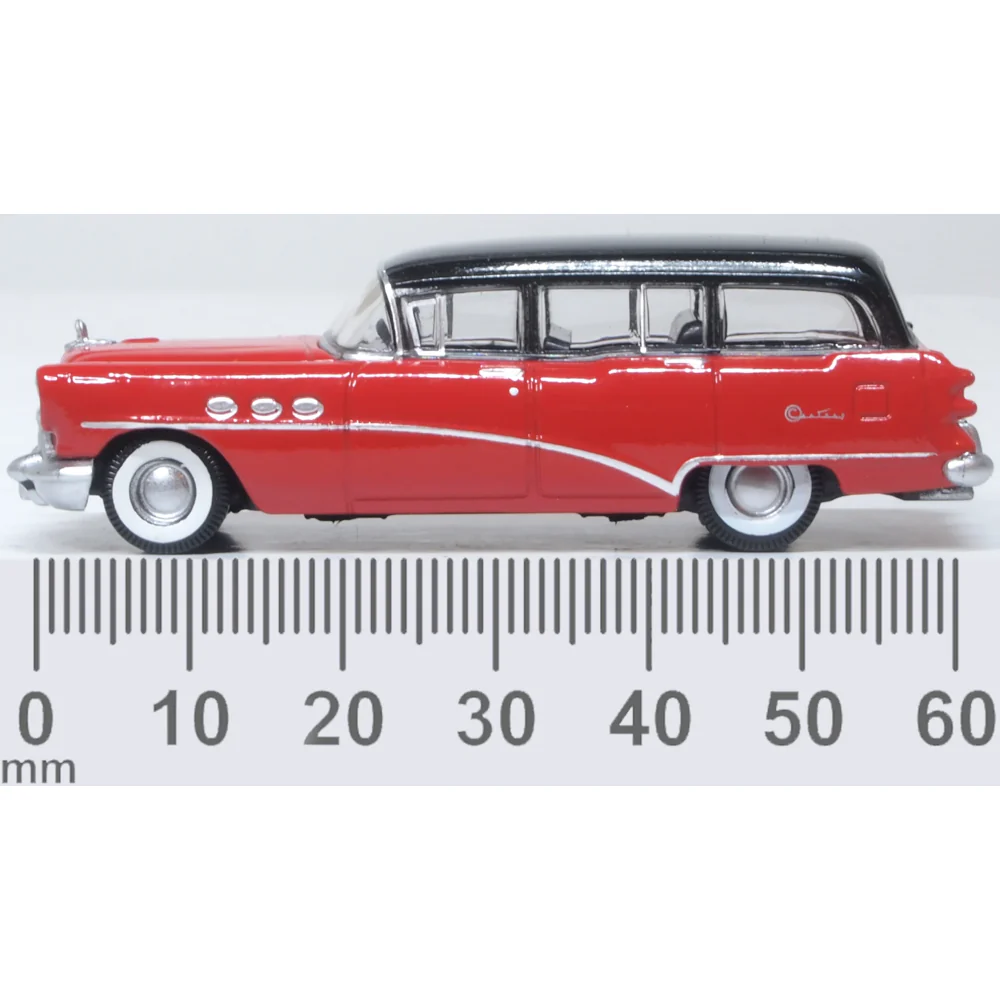 Oxford 87BCE54004 1/87 1954 Buick Century Estate Wagon Matador Red/Carlsbad Black - Image 6