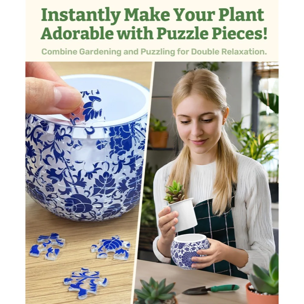 Piece Relax Flowerpot Oriental Floral 3D Puzzle - Image 6
