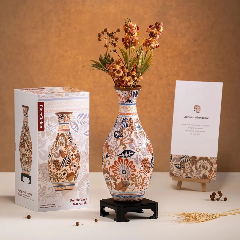 Piece Relax Vase Touch Art Autumn Abundance 3D Puzzle - Image 3