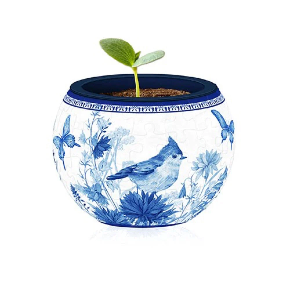 Pintoo Flowerpot Oriental Birds Flowers 3D Jigsaw Puzzle