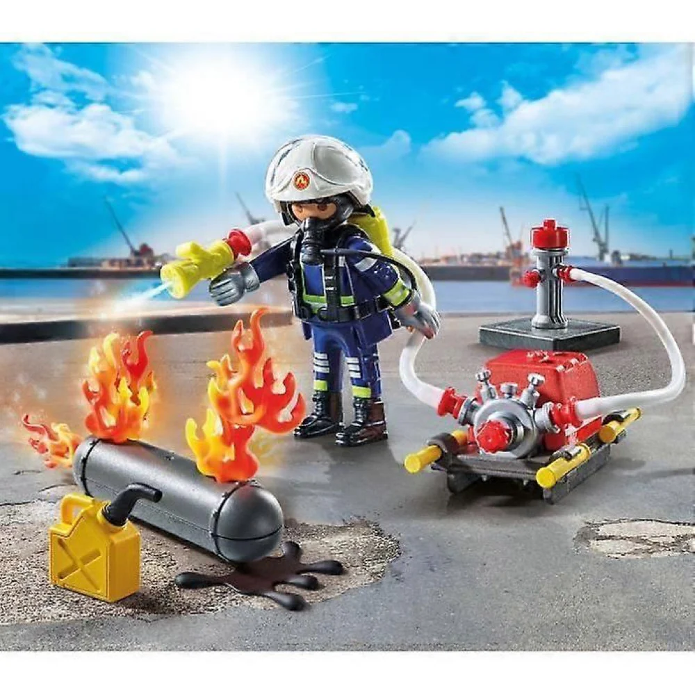 Playmobil 71826 Firefighter with Water Pump - Image 2