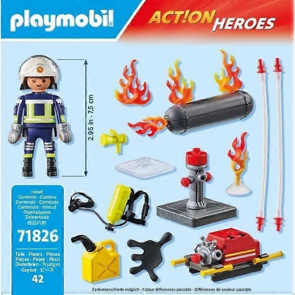 Playmobil 71826 Firefighter with Water Pump - Image 3