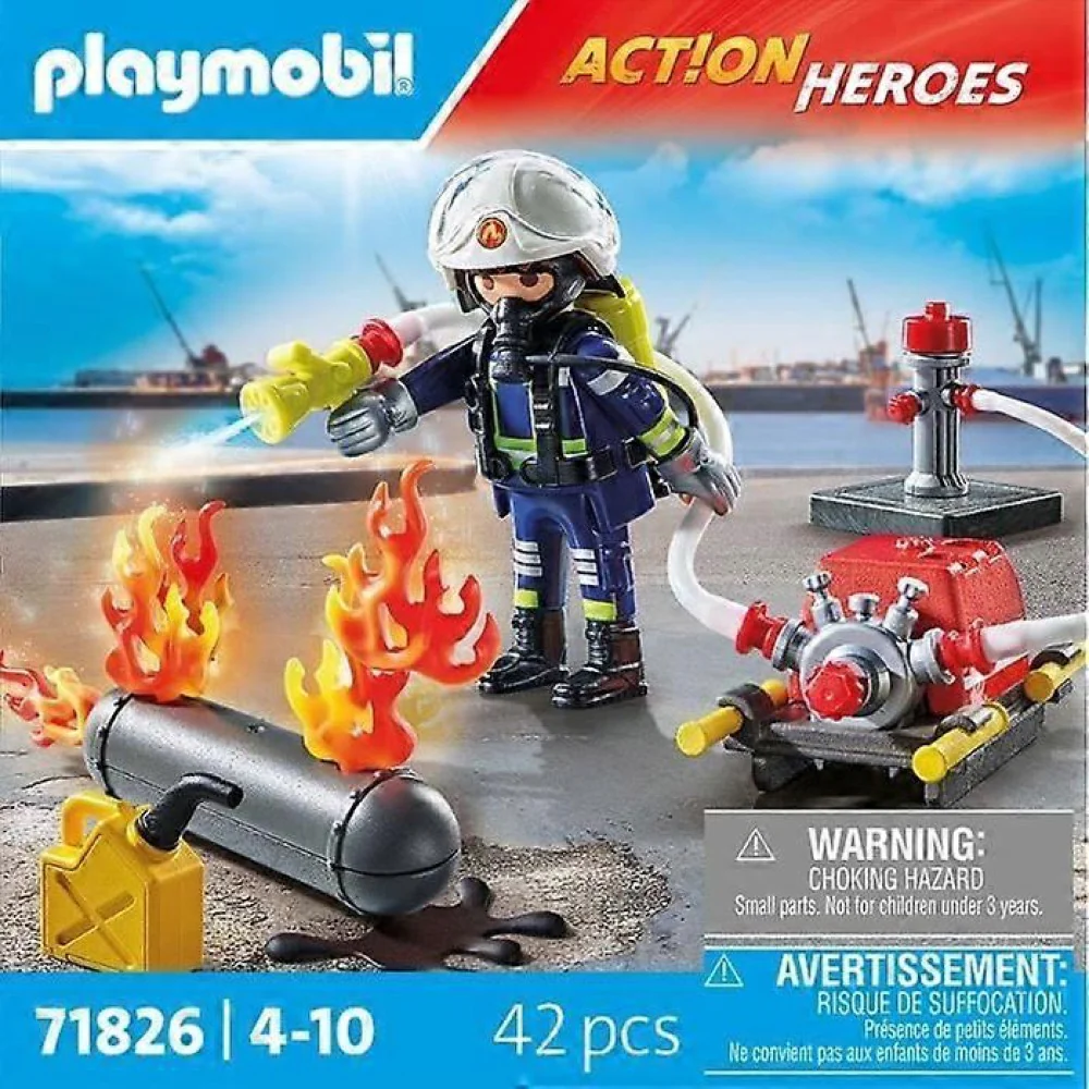 Playmobil 71826 Firefighter with Water Pump - Image 4