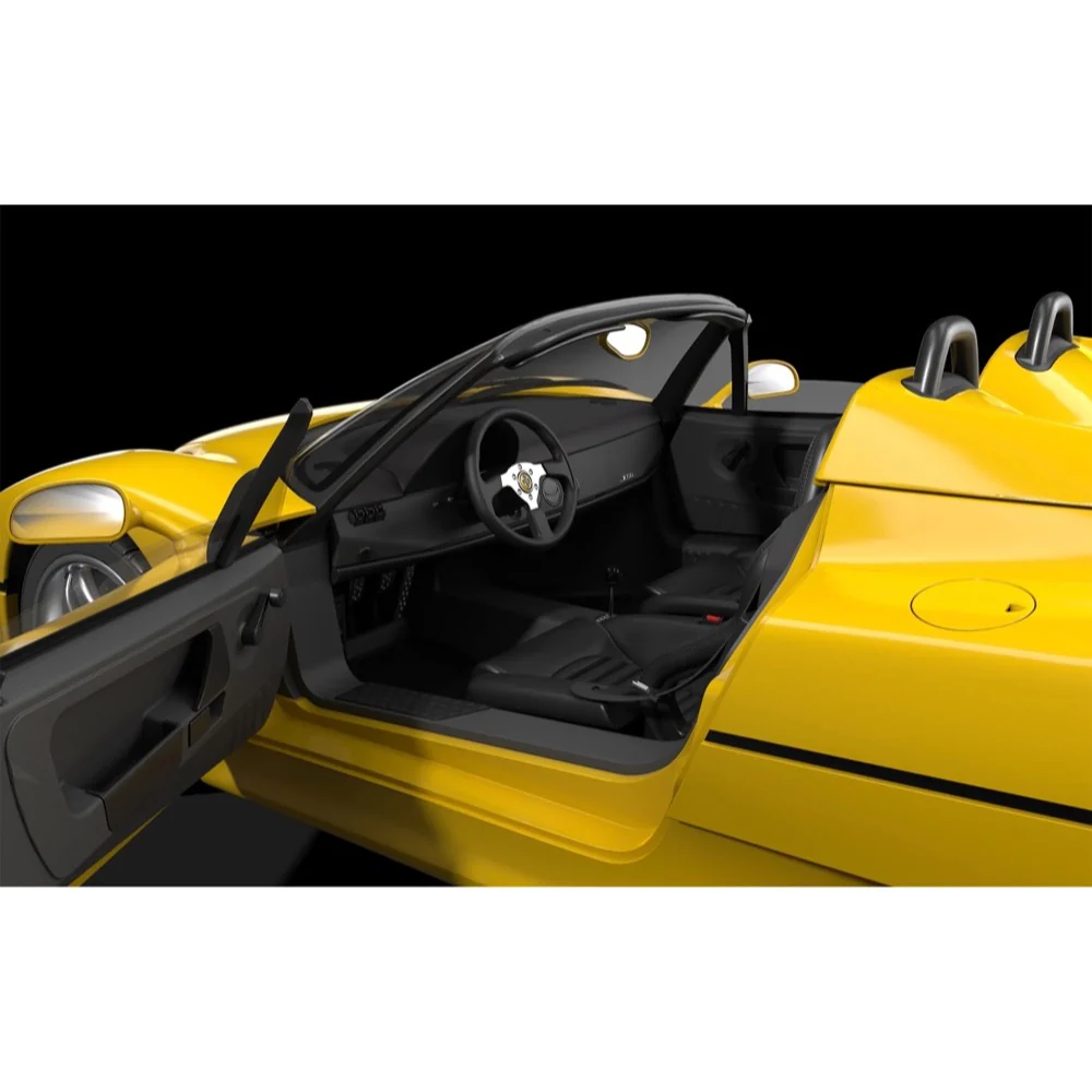 Pocher Ferrari F50 Giallo Modena Yellow 1/8 Metal Diecast Model Kit - Image 4