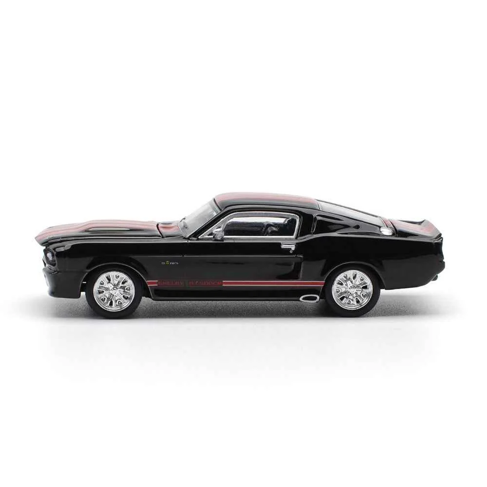 Pop Race 64-0218 1/64 Shelby Mustang GT500 Dark Chrome - Image 5