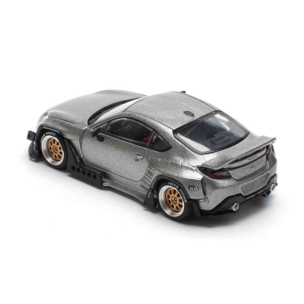 Pop Race 64-0235 1/64 Toyota GR86 Pandem Silver - Image 2